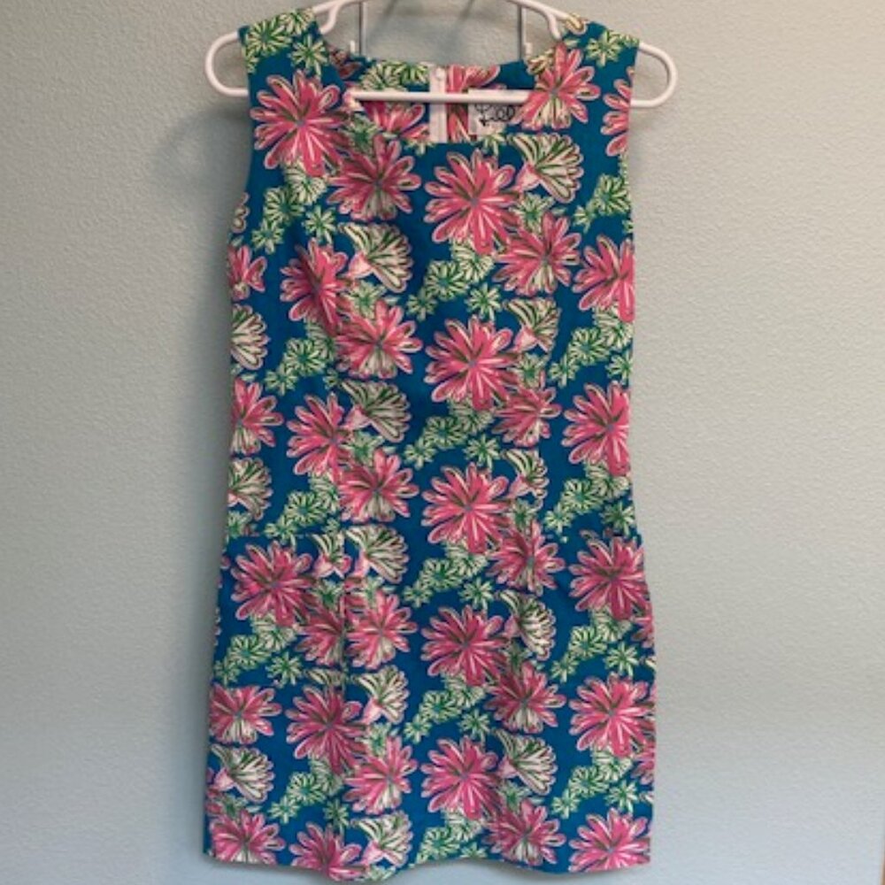 Vintage 90's Lilly Pulitzer Floral Cotton Mini Dress - Size Small